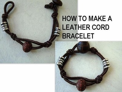 Make a quick and easy cord bracelet, friendship bracelet, leather bracelet, crafts for kids