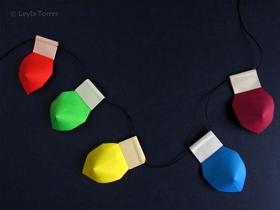 Make Origami Christmas Lights -Luces de Navidad