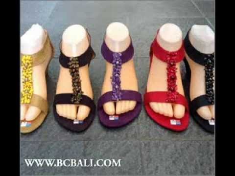 Women's beads leather footwear shoes sandals