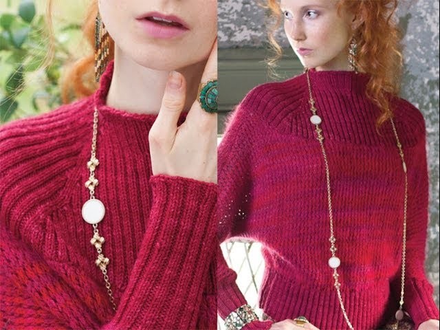 #10 Ribbed Yoke Pullover, Vogue Knitting Winter 2013.14