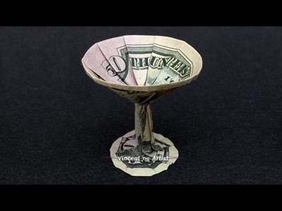 $50 bill Martini Glass - Money Origami - Dollar Bill Art