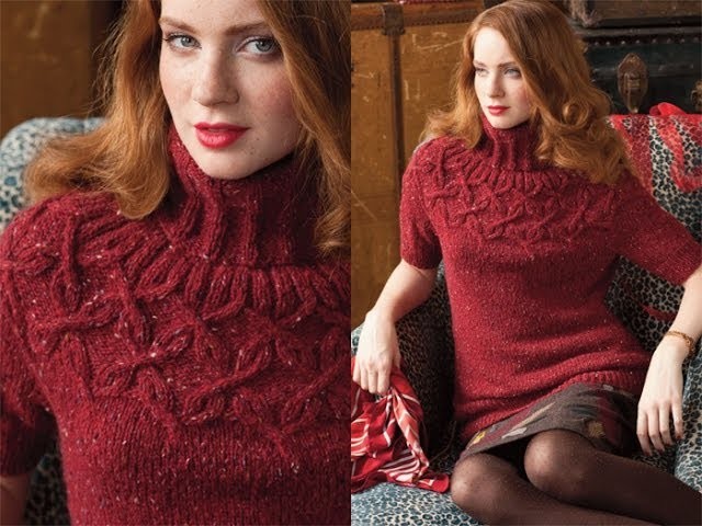 #8 Cable Yoke Pullover, Vogue Knitting Holiday 2010