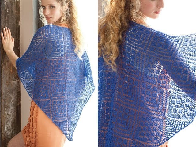 #8 Cobalt Lace Shawl, Vogue Knitting Holiday 2013