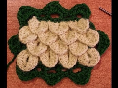 Bordare il punto coccodrillo all'uncinetto - Tutorial Crochet