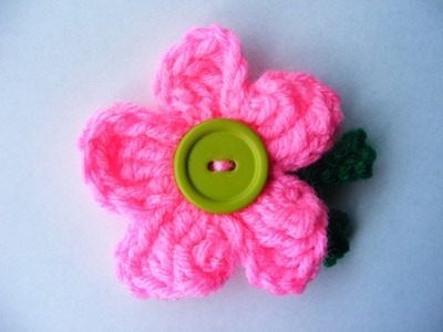 Crochet Five Petal Flower Tutorial