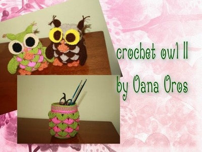 Crochet owl door stop II
