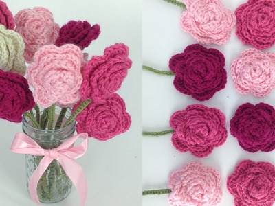Crochet Rose Bouquet Free Pattern - Right Hand