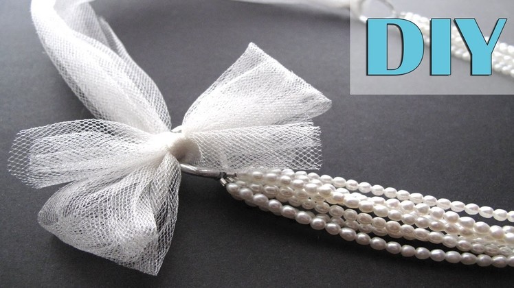 DIY Bridal Jewelry Tutorial - Multistrand Pearls Bridal Statement Necklace - 3 Ways!