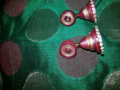 DIY: How to make Quilling Jhumkas.Earrings