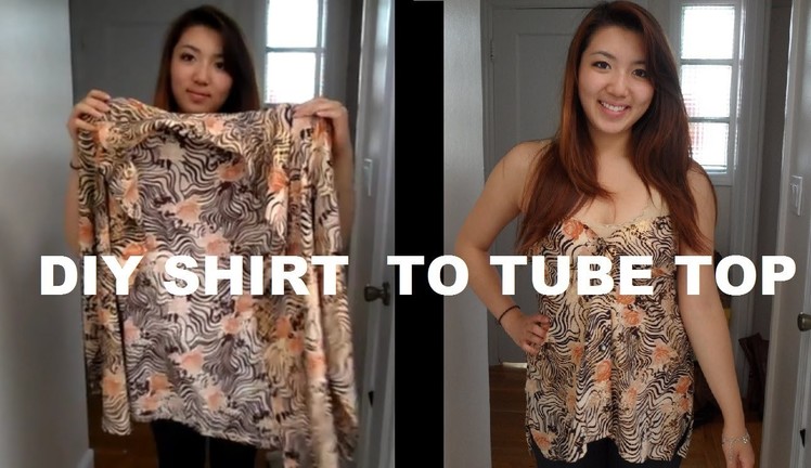 DIY: Long Sleeve Shirts into Tube Top (No Sewing)