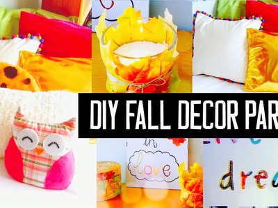 DIY room decor for fall! Spice up your room with no sew pillows, cheap tumblr decorations & more!