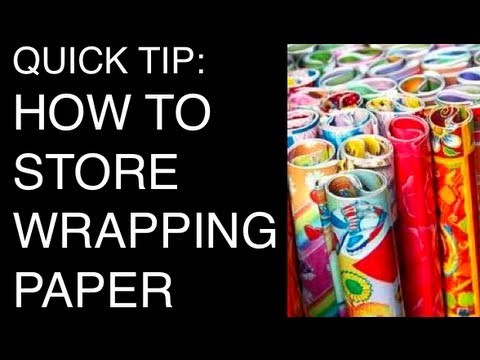DIY: Storing Wrapping Paper ♡ Theeasydiy #Organization