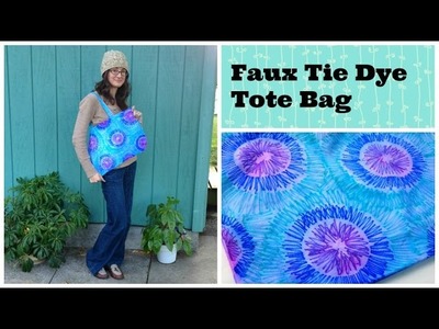 Dollar Store Crafts: Faux Tie Dye Tote Bag Tutorial