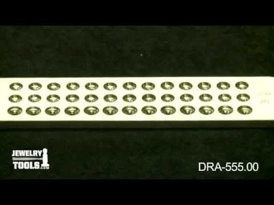 DRA-555.00 - Drawplate, 2.80 millimeters to 0.26 millimeters - Jewelry Tools Demo