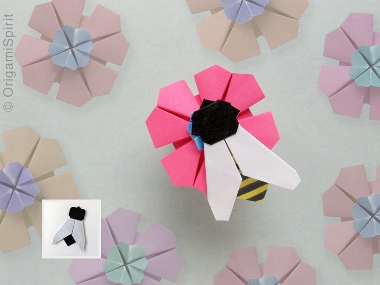 Easy Origami Fly. Bee :: Mosca. Abeja