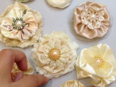 Handmade Fabric Flowers for Scrapbooking - Elegant & Shabby Chic