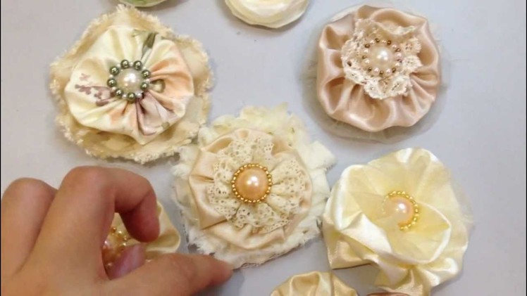 Handmade Fabric Flowers for Scrapbooking - Elegant & Shabby Chic