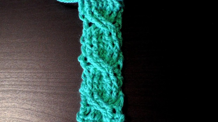 How to crochet the cable stitch for lefthanded
