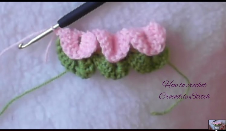 How to crochet the crocodile stitch