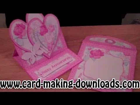 How To Make A Double Heart Easel Card www.card-making-downloads.com