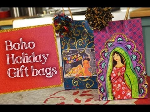 How To Make Boho Holiday Gift Bags with Crafty Chica