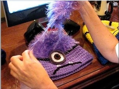 How to Make Evil Minion Hair on a Crocheted Beanie