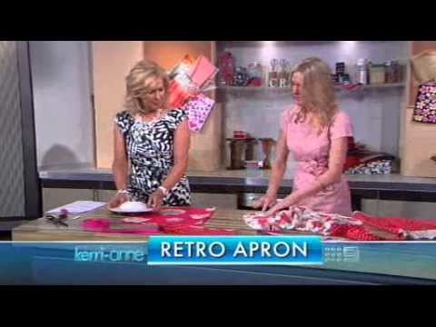 Kelly Doust makes retro aprons on Mornings with Kerri-Anne.wmv