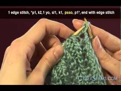 Knitting Pattern Help: Left Handed - Lacy Mesh Pattern Continental Method