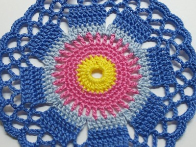 Make a Cute Crocheted Cornflower Doily - DIY Crafts - Guidecentral