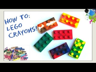 Make Your Own Lego Crayons - How to Recycle & Melt Broken Crayons - Make Crayons - Kids Crafts