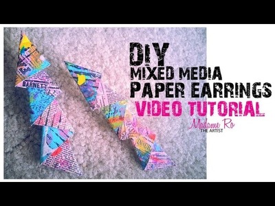 Mixed Media on a Budget: DIY Mixed Media Paper Earrings