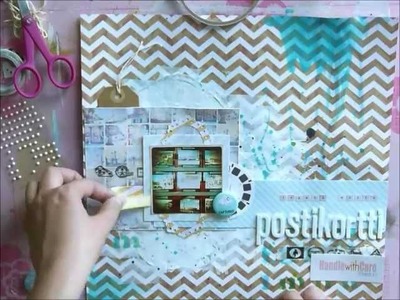 Postcard - scrapbooking layout