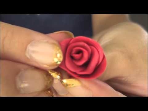 ROSE - Polymer Clay Charm - How To - SoCraftastic