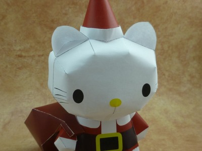 Santa Hello Kitty Papercraft