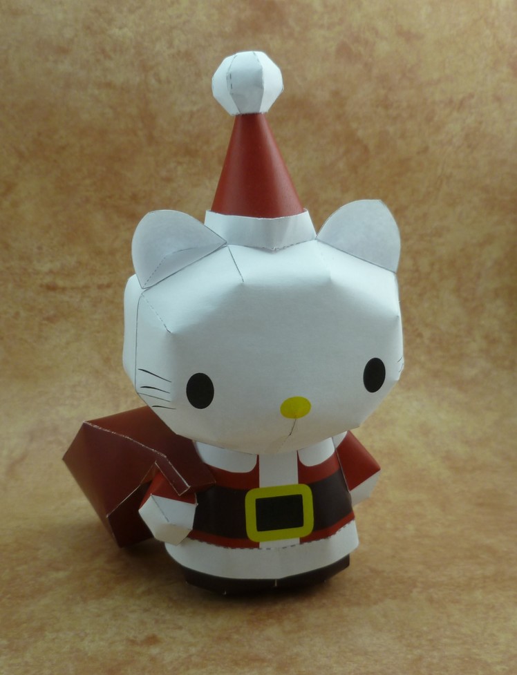 Santa Hello Kitty Papercraft
