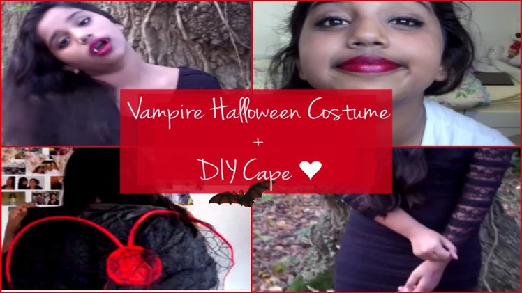 Vampire Halloween Costume ♥ My Makeup, Outfit + DIY Cape
