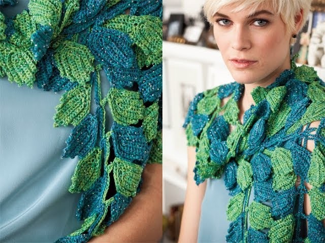 #17 Leaf Scarf, Vogue Knitting Crochet 2012