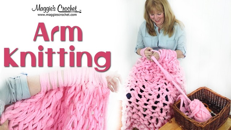 2 Hour Arm Knit Afghan with Couture Jazz - Left Handed