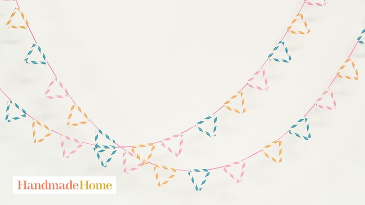 Colorful Paper Straw Garlands - Handmade Home - Martha Stewart