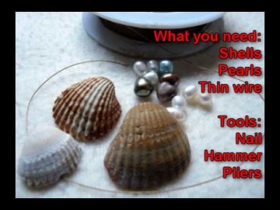 Craft ideas for Christmas - Christmas tree ornament made from seashells and beads
