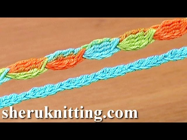 Crochet Cord Tutorial 44 5-Treble Crochet Cluster Stitch