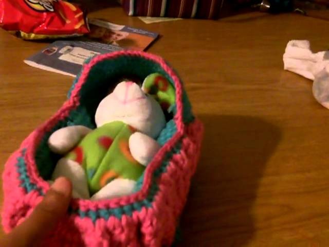 Crochet cradle and purse
