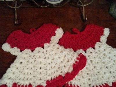 Crochet Dress Potholder Part 2 DIY Tutorial