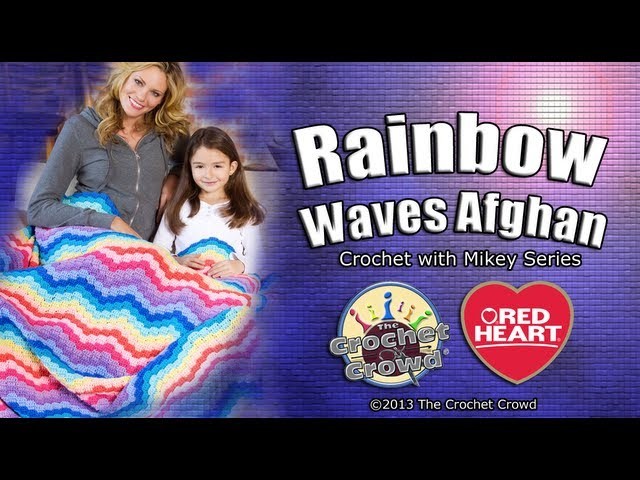 Crochet Rainbow Waves Afghan Tutorial