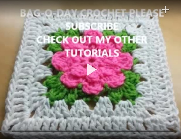 #Crochet rose granny square #TUTORIAL