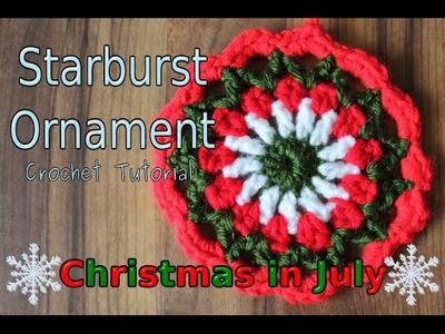 Crochet Starburst Christmas Ornaments