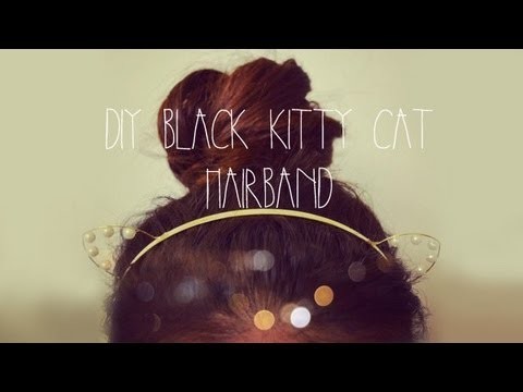 DIY Black Kitty Cat Hairband & More