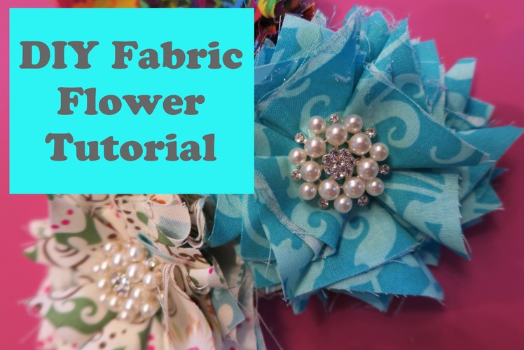 DIY Fabric Flower Tutorial Easy No Sew