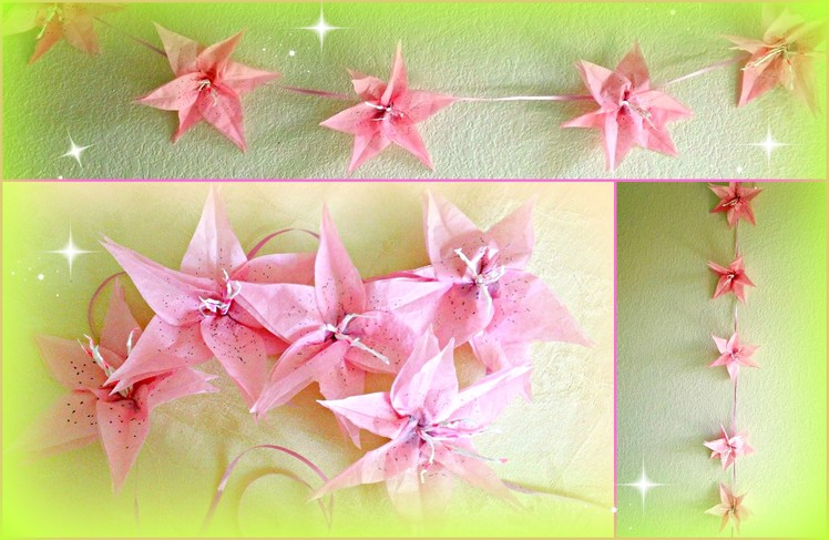 DIY Flower Decorations! Paper Lily Garland!