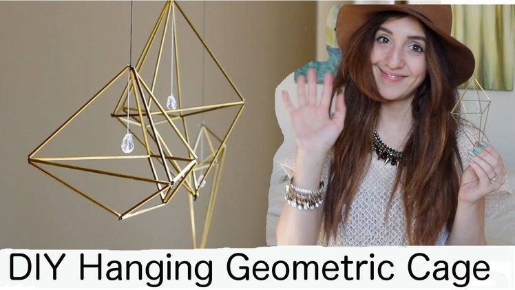 DIY Hanging Geometric Cage (or Hanging Air Plant Holder)